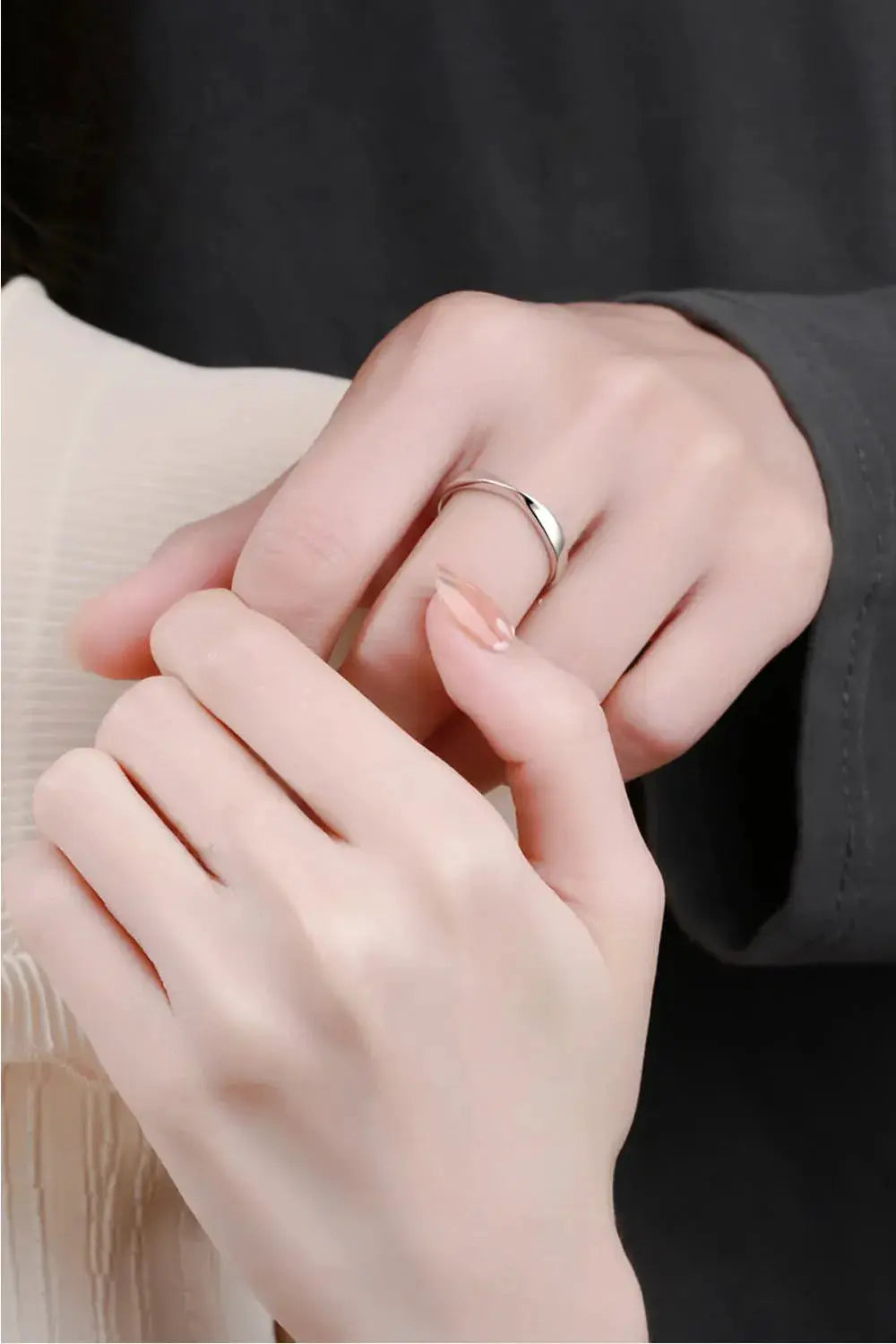 Minimalist 925 Sterling Silver Ring by Trendsi