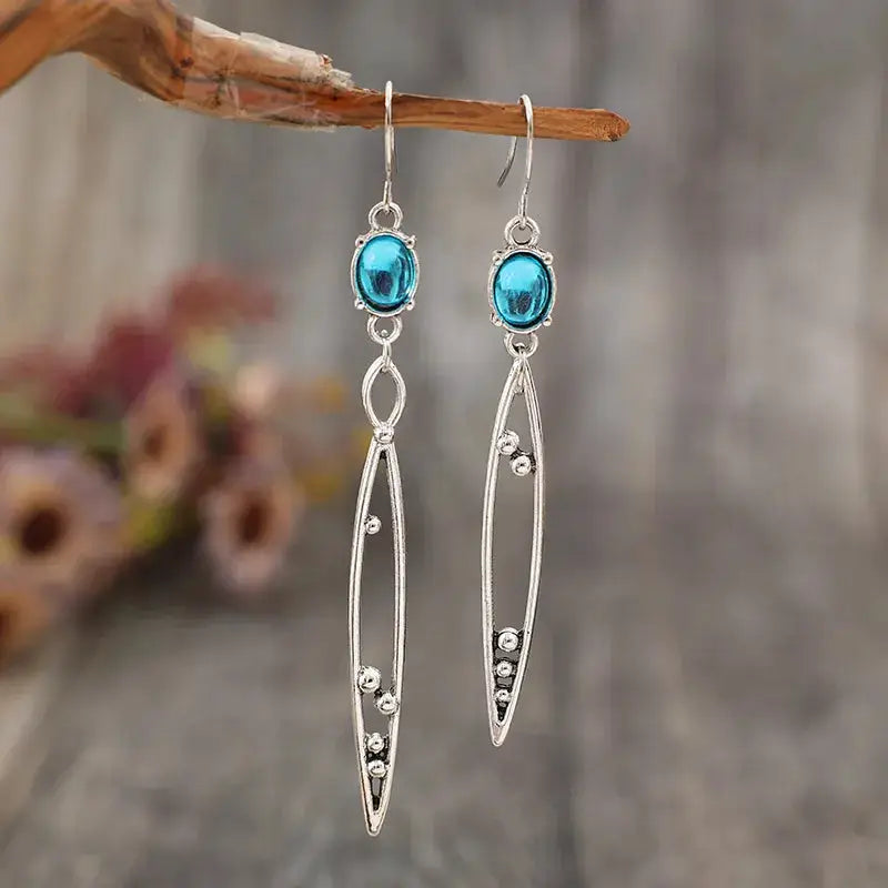 Alloy Rhinestone Asymmetric Earrings by Trendsi
