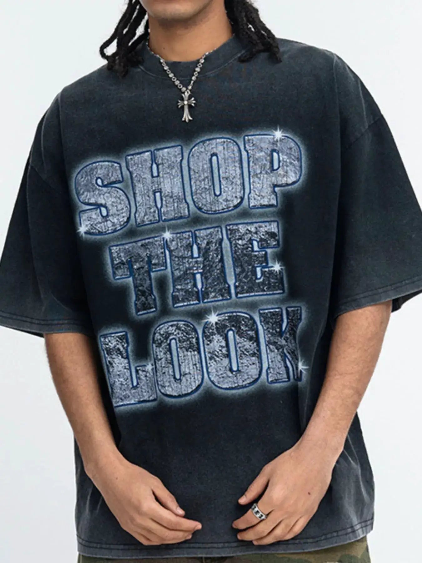 Men's Letter Graphic Short Sleeve T-Shirt by Trendsi