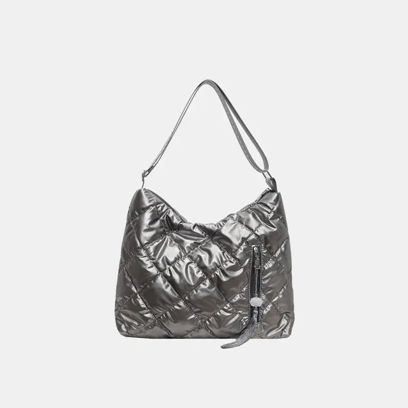 Quilted Nylon Travel Bag by Trendsi
