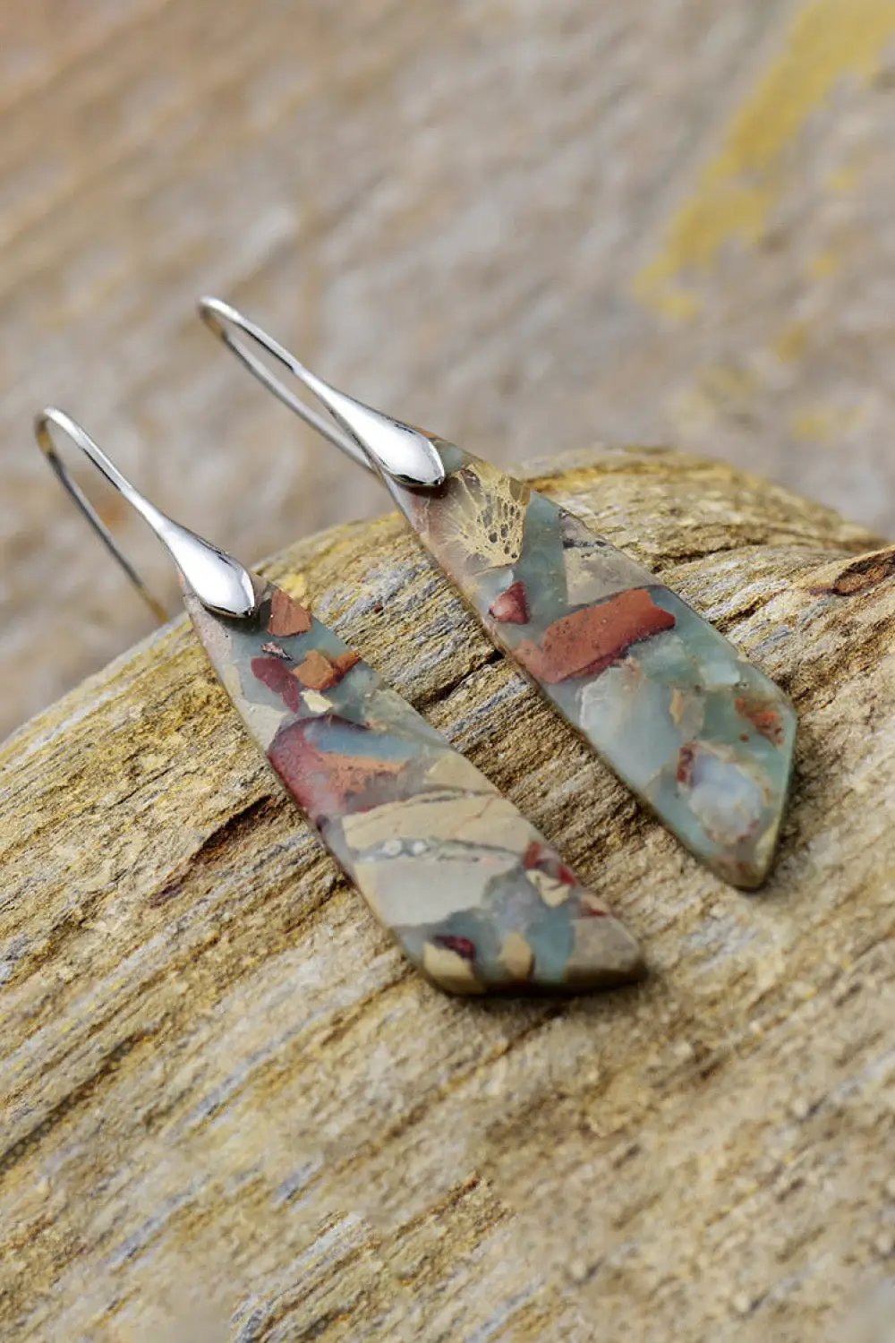 Handmade Natural Stone Dangle Earrings by Trendsi