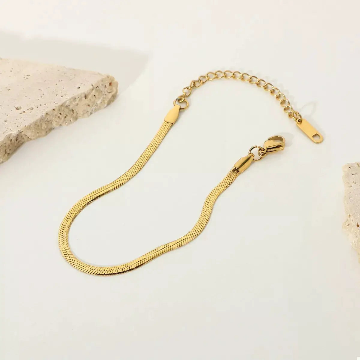 Stainless Steel Minimalist Chain Bracelet by Trendsi