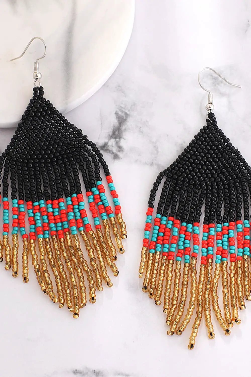 Beaded Dangle Earrings by Trendsi