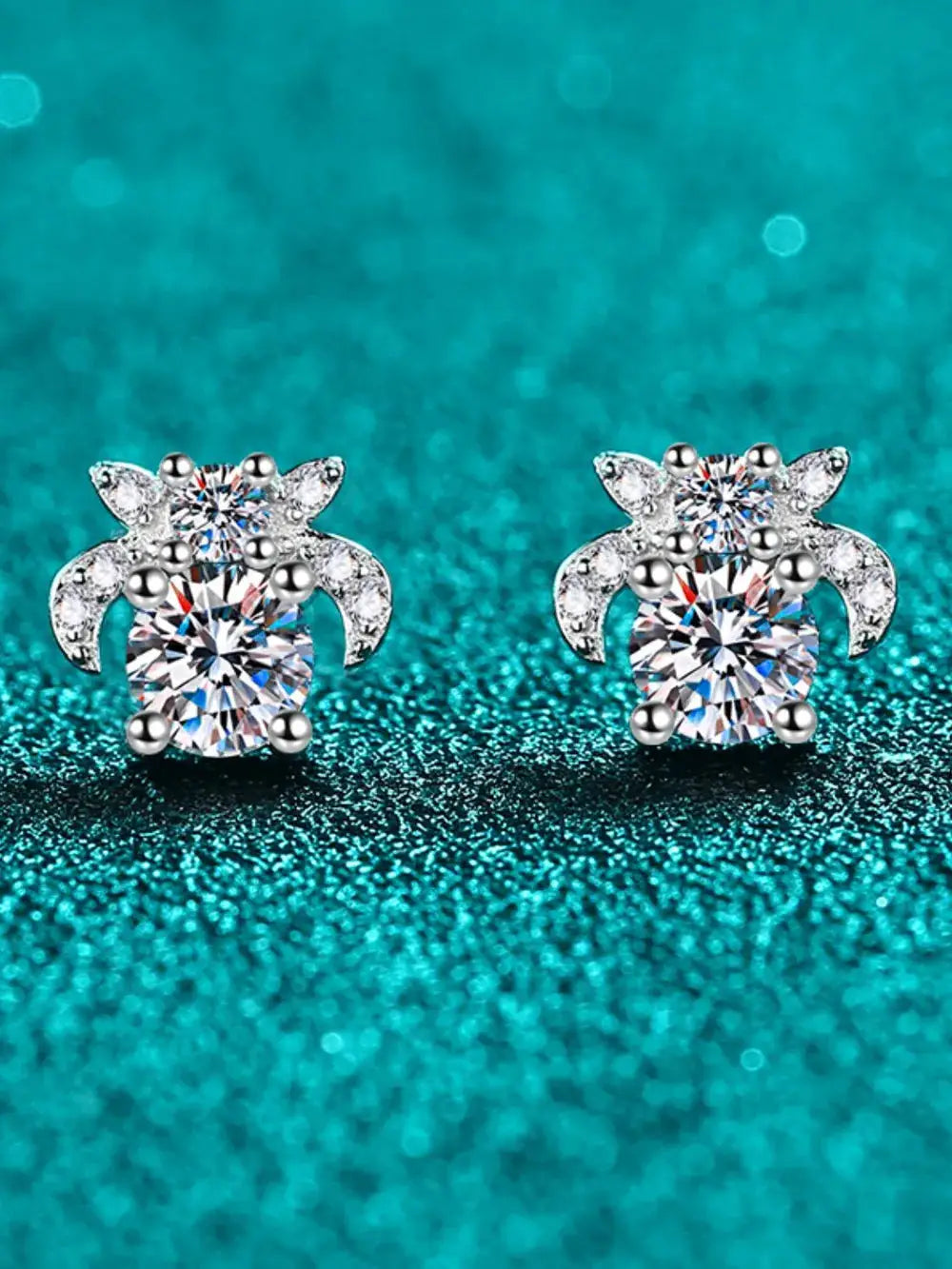 1 Carat Moissanite 925 Sterling Silver Stud Earrings by Trendsi