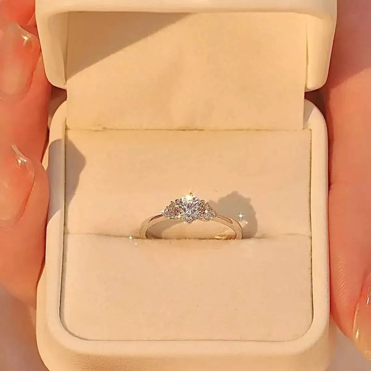 1 Carat Moissanite 925 Sterling Silver Ring by Trendsi