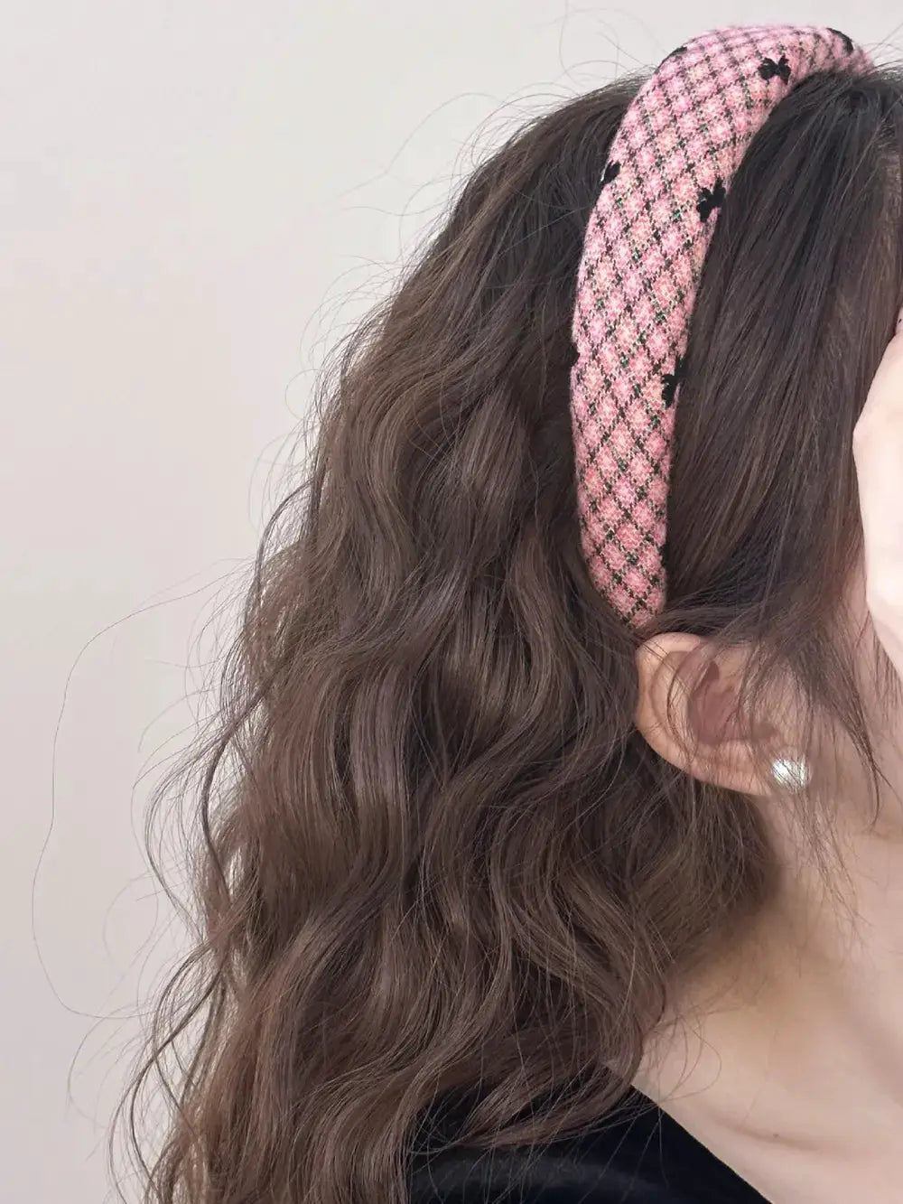 Plaid Bow Wide Headband by Trendsi