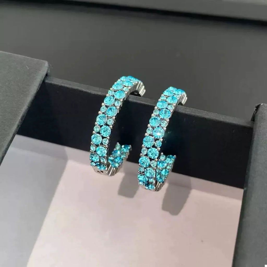 Sparkling C-Hoop Earrings by Trendsi