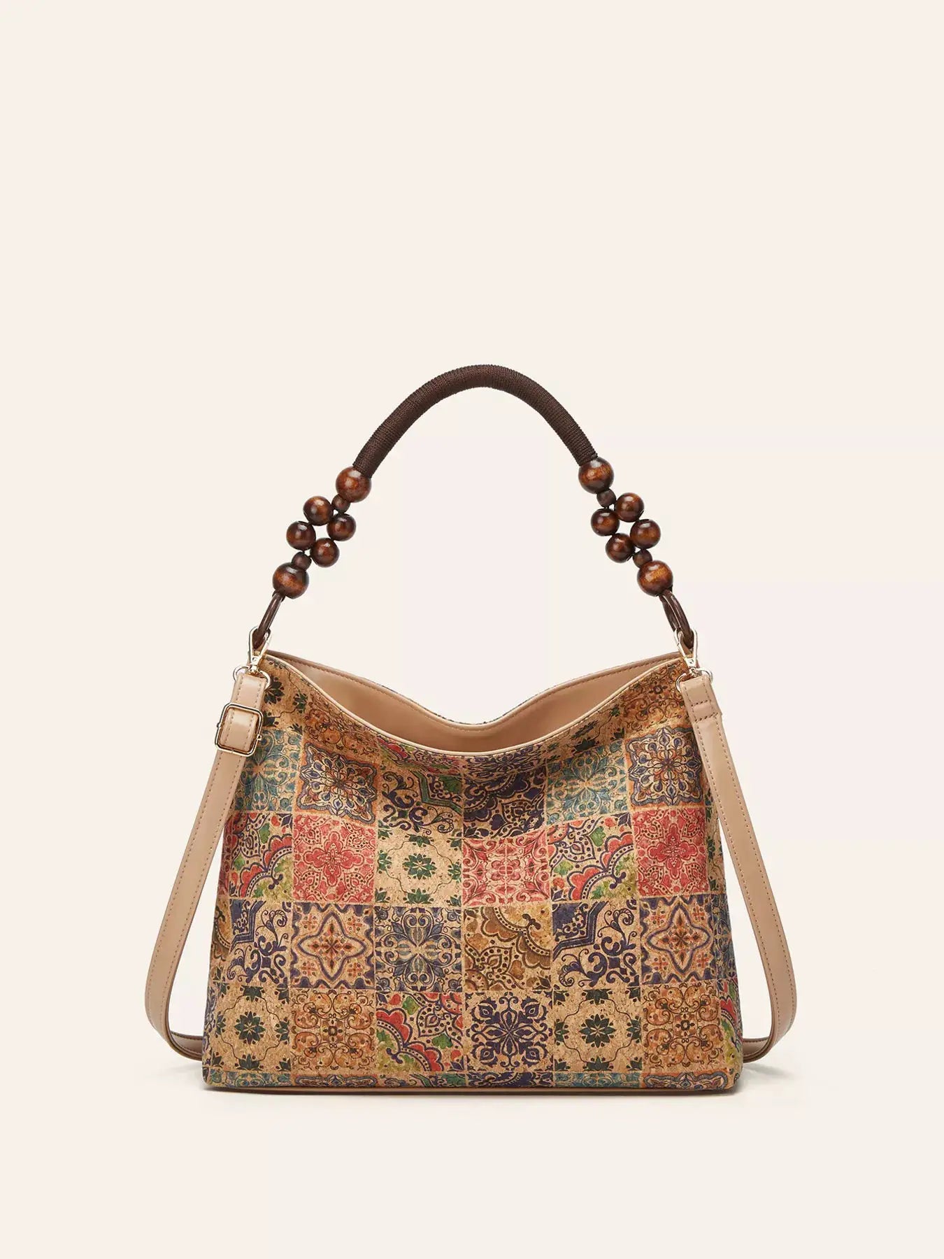 Bohemian Geometric Pattern Hobo Handbag by Trendsi