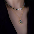 2 Piece Freshwater Pearl 18K Gold-Plated Pendant Necklace by Trendsi