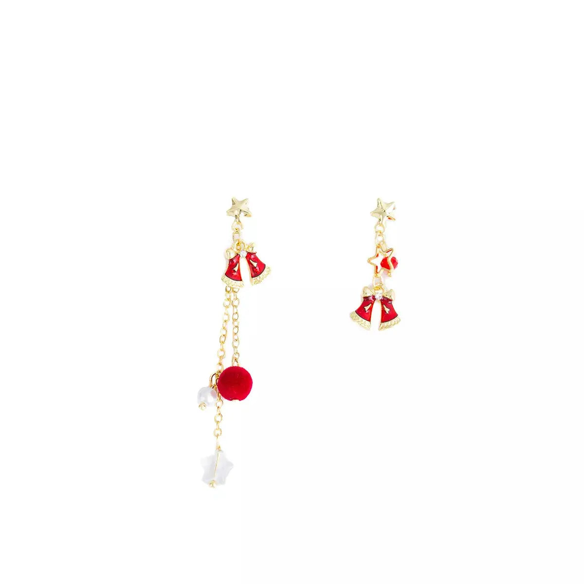18K Gold-Plated Christmas Bell Earrings by Trendsi