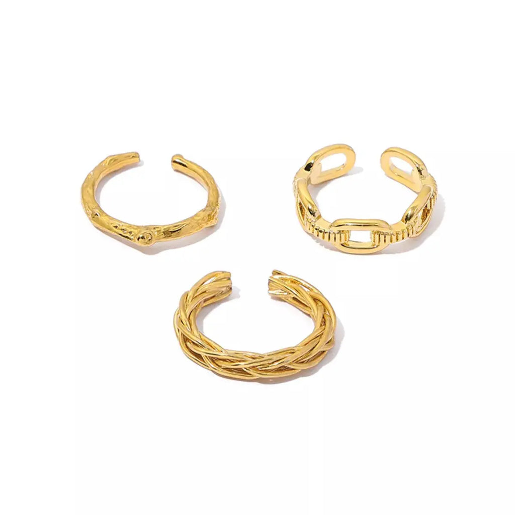 18K Gold-Plated Open Ring by Trendsi