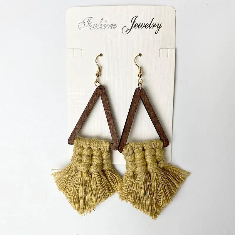 Tassel Detail Geometric Earrings by Trendsi