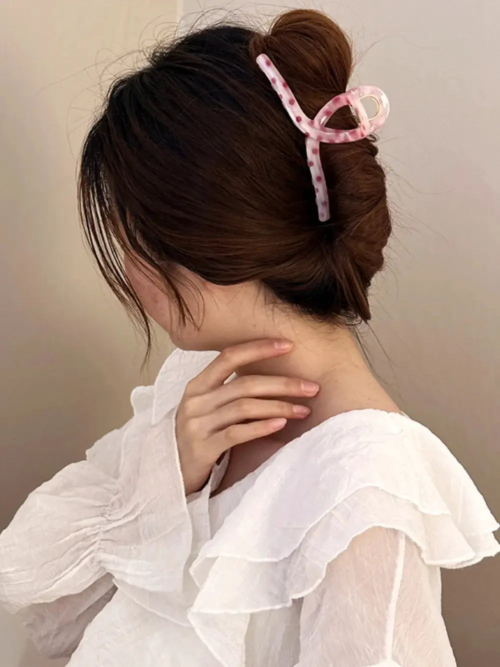 PC Polka Dot Hair Claw Clip by Trendsi