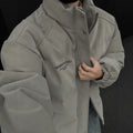 Fashionable Stand Collar Leather Cotton Coat for Men Winter Thick Style Cold Resistant Cotton Jacket Bread Coat Youth Cotton Coat Outerwear