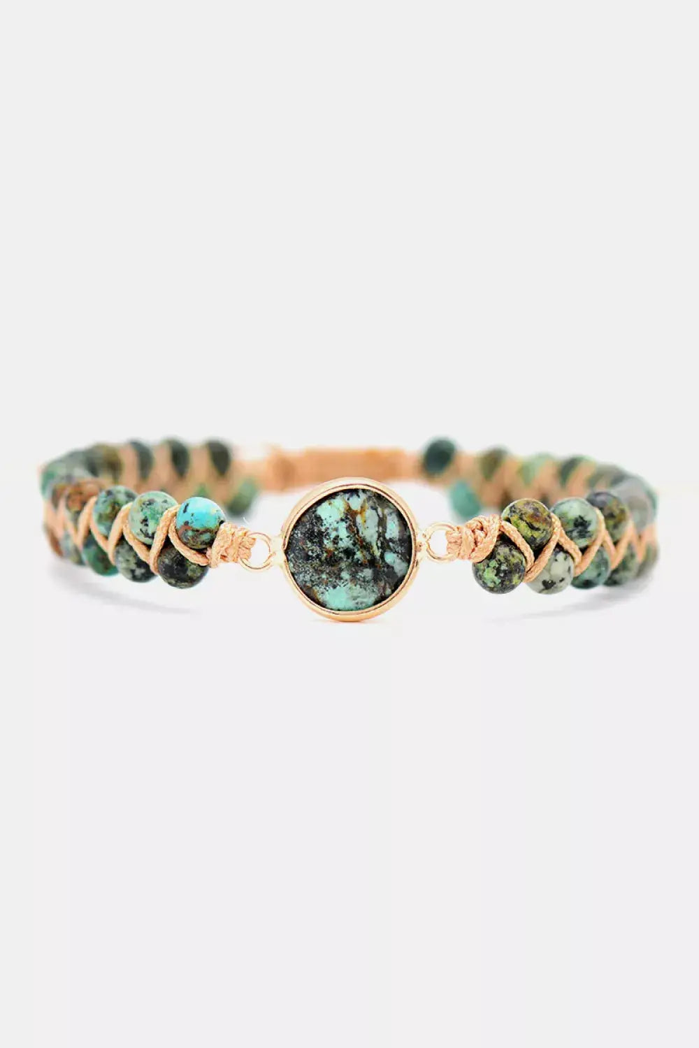 Handmade Beaded Copper Bracelet by Trendsi
