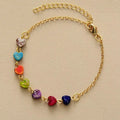 Heart Natural Stone Bracelet by Trendsi