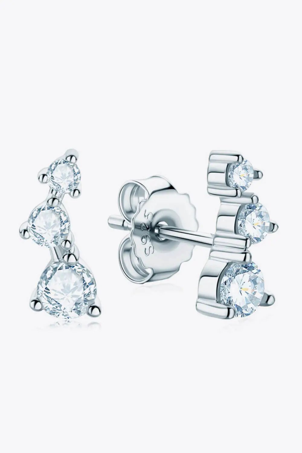 Adored Your Way Moissanite Stud Earrings by Trendsi