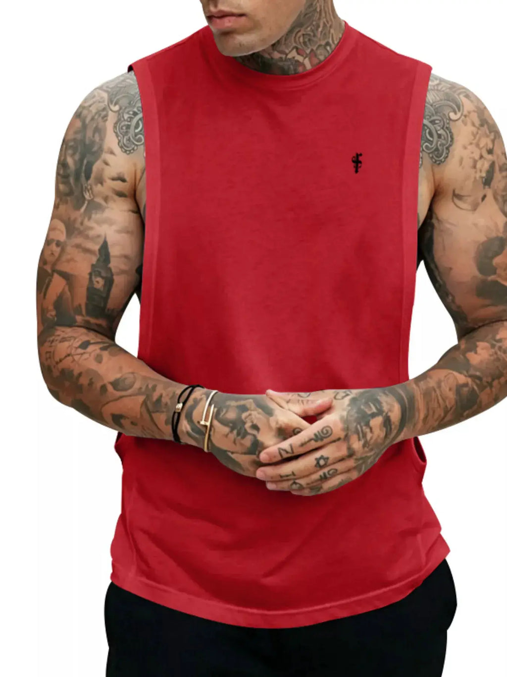 Men's Full Size Round Neck Tank Top Plus Size by Trendsi