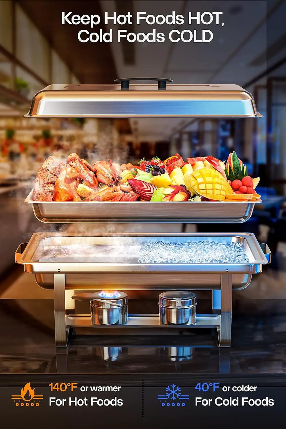 Buffet Catering Dish For Home and Outdoor 2 sets by eprolo