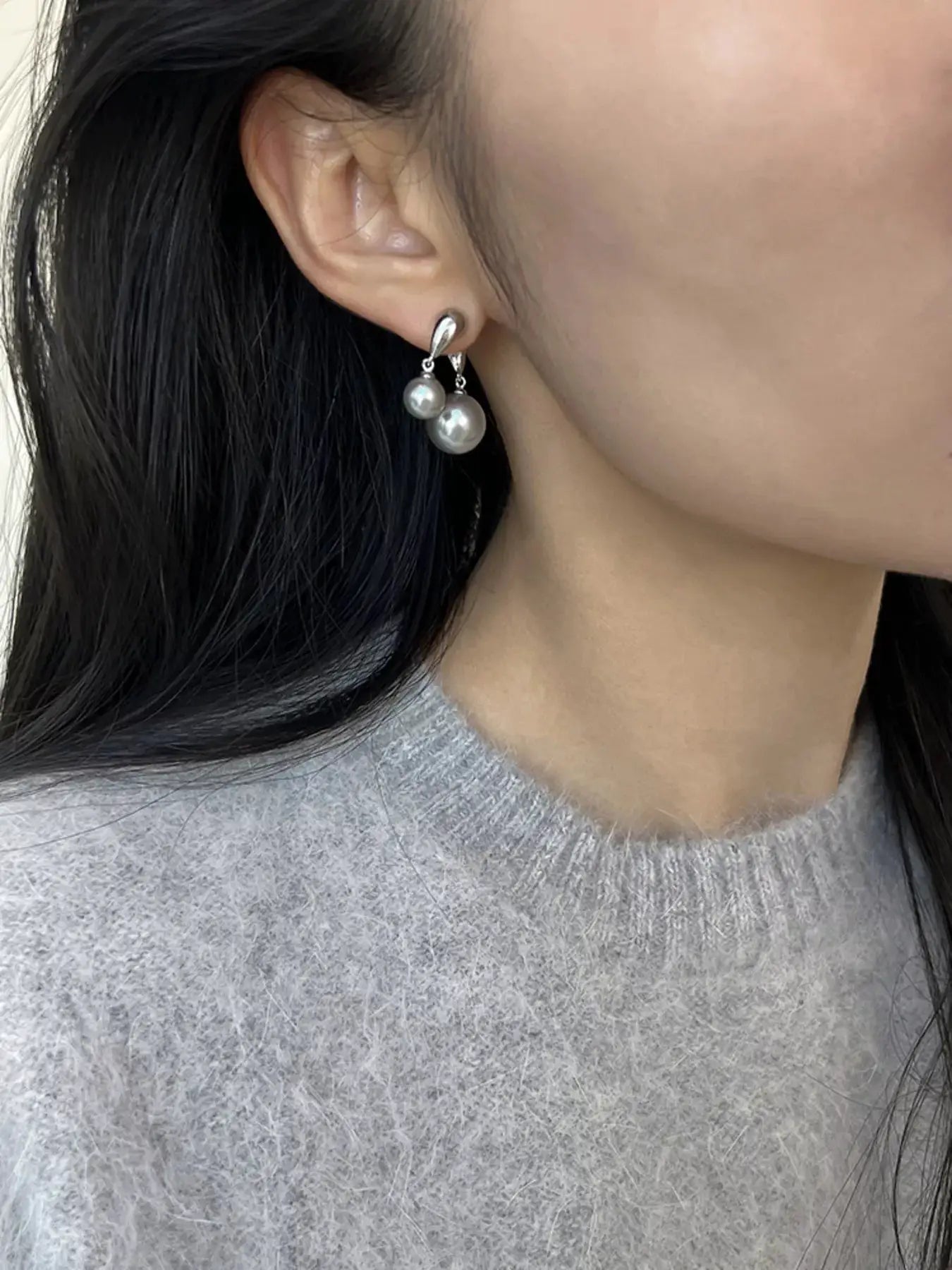 Pearl Alloy Drop Earrings by Trendsi