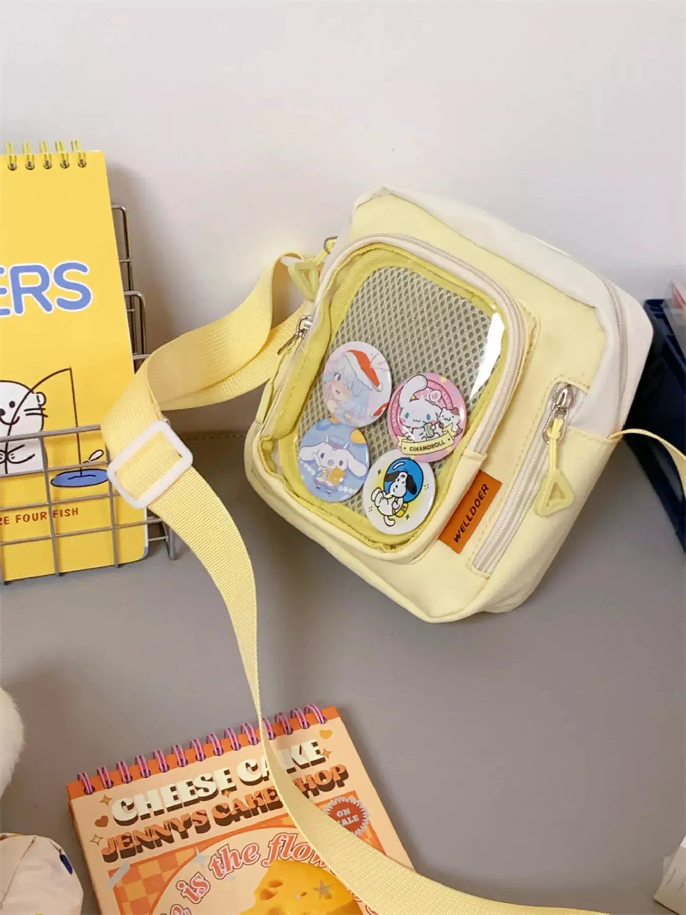 Badge Display Crossbody Bag by Trendsi