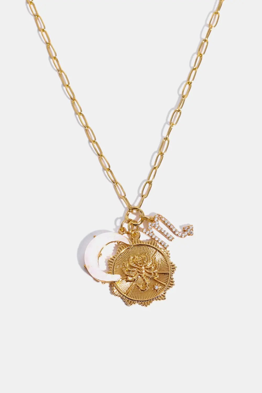 Constellation and Moon Pendant Copper Necklace by Trendsi