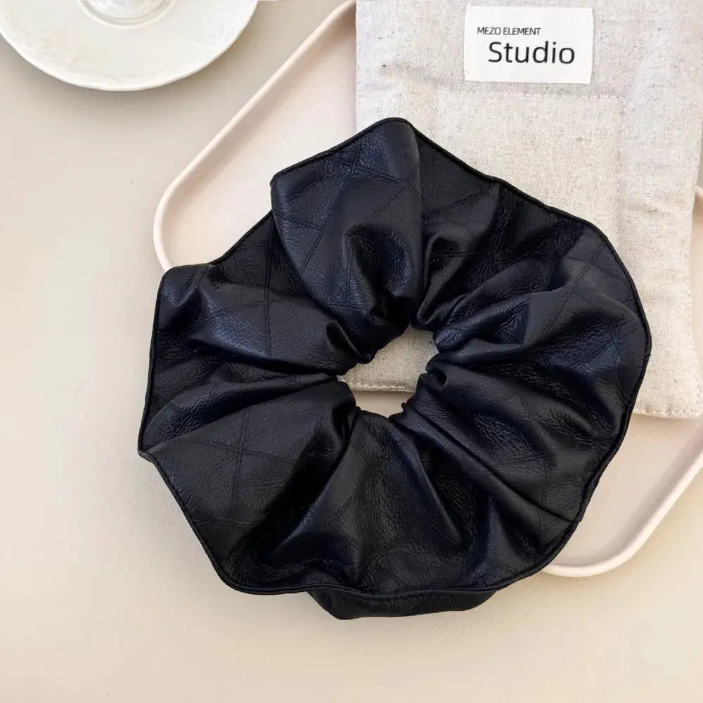 3-Piece PU Leather Elastic Hair Scrunchy by Trendsi