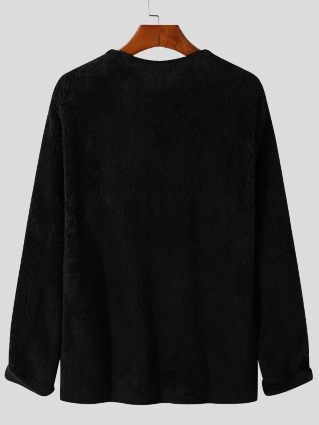 Men's Full Size Textured Long Sleeve Sweater Plus Size by Trendsi