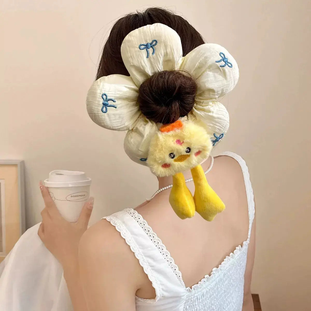 Printed Animal Shaped Hair Scrunchy by Trendsi