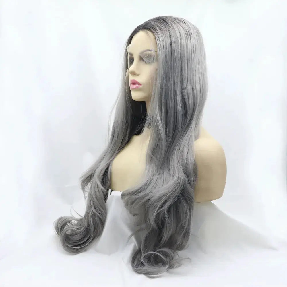 13*3" Lace Front Wigs Synthetic Long Wavy 24" 130% Density by Trendsi