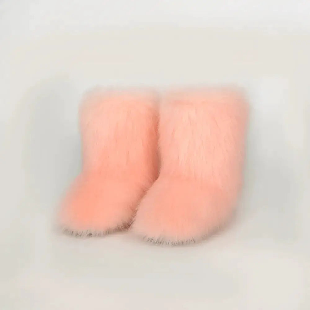 Thermal Fuzzy Platform Boots by Trendsi