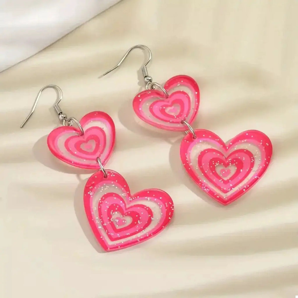 Heart Dangle Earrings by Trendsi