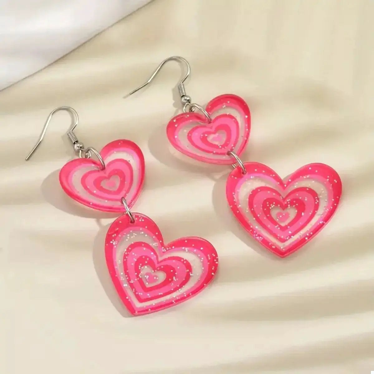 Heart Dangle Earrings by Trendsi