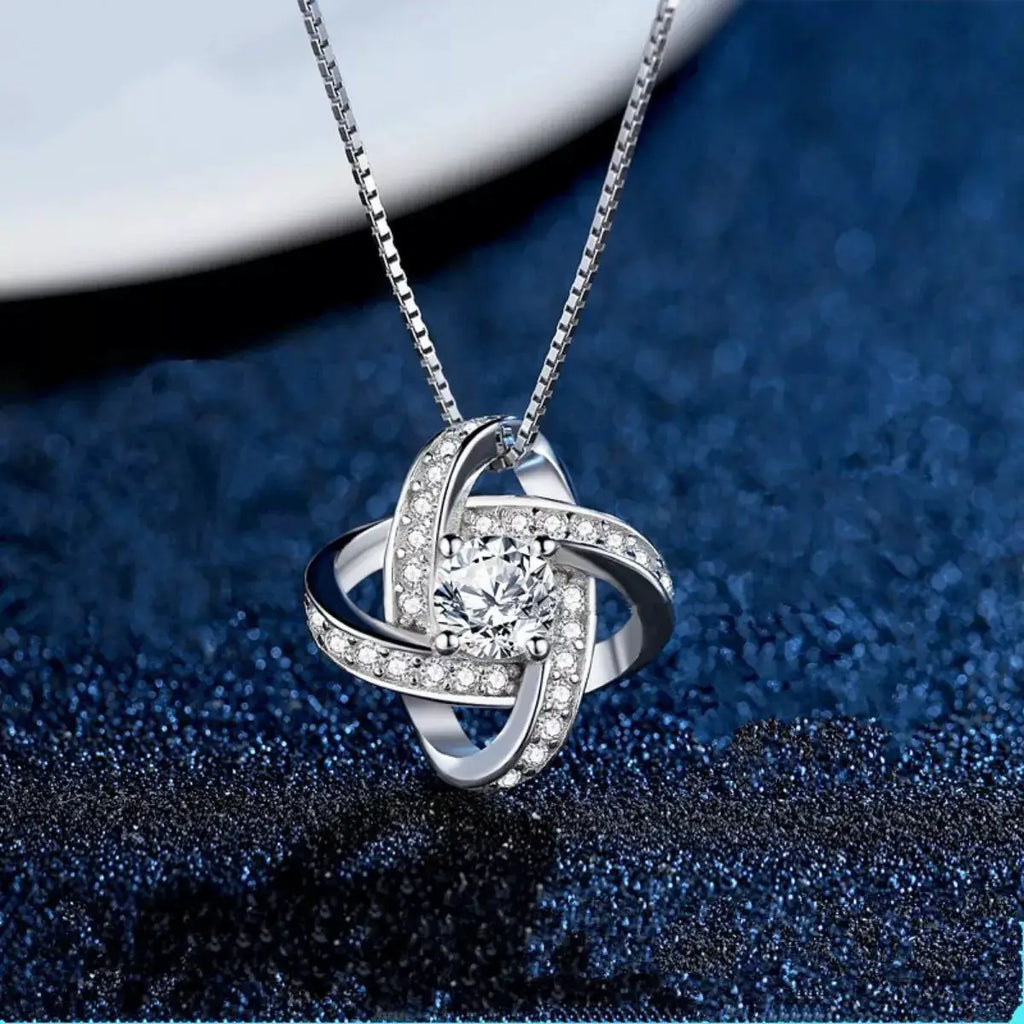 1 Carat Moissanite 925 Sterling Silver Pendant Necklace by Trendsi