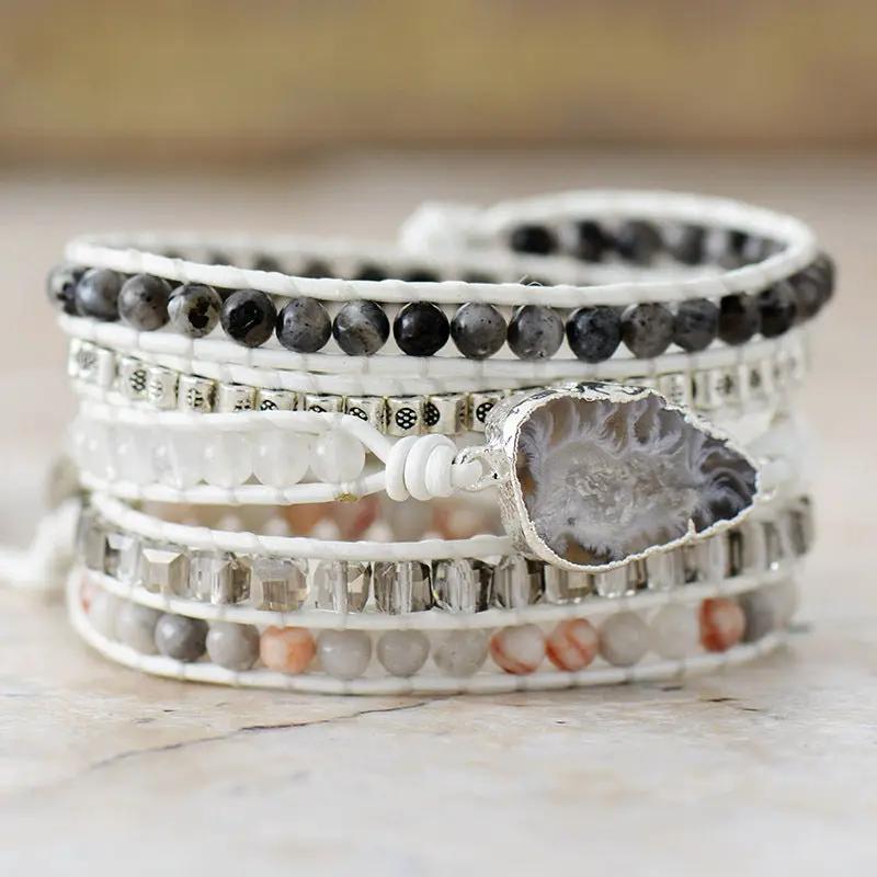 Natural Stone Layered Bracelet by Trendsi