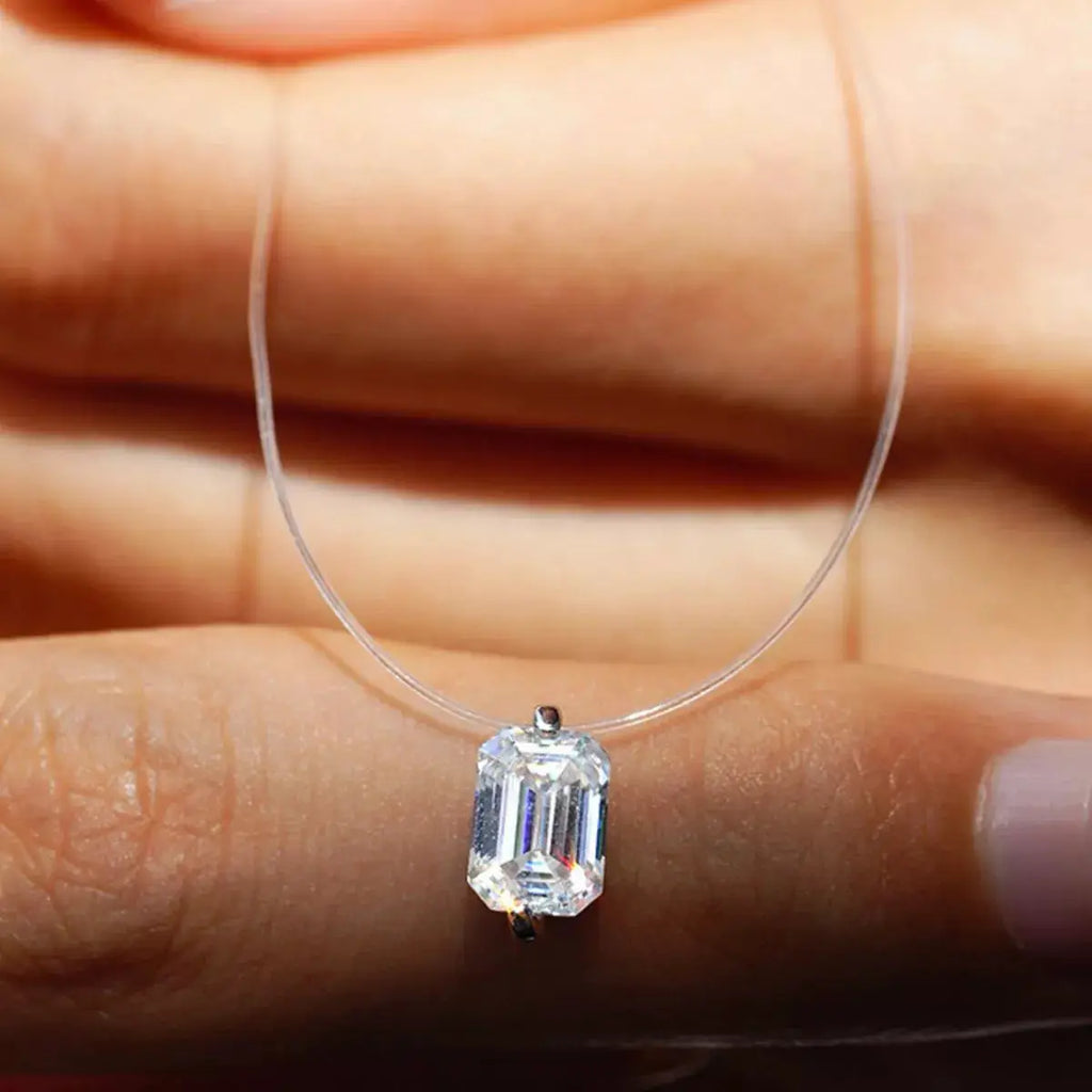 1 Carat Moissanite 925 Sterling Silver Necklace by Trendsi