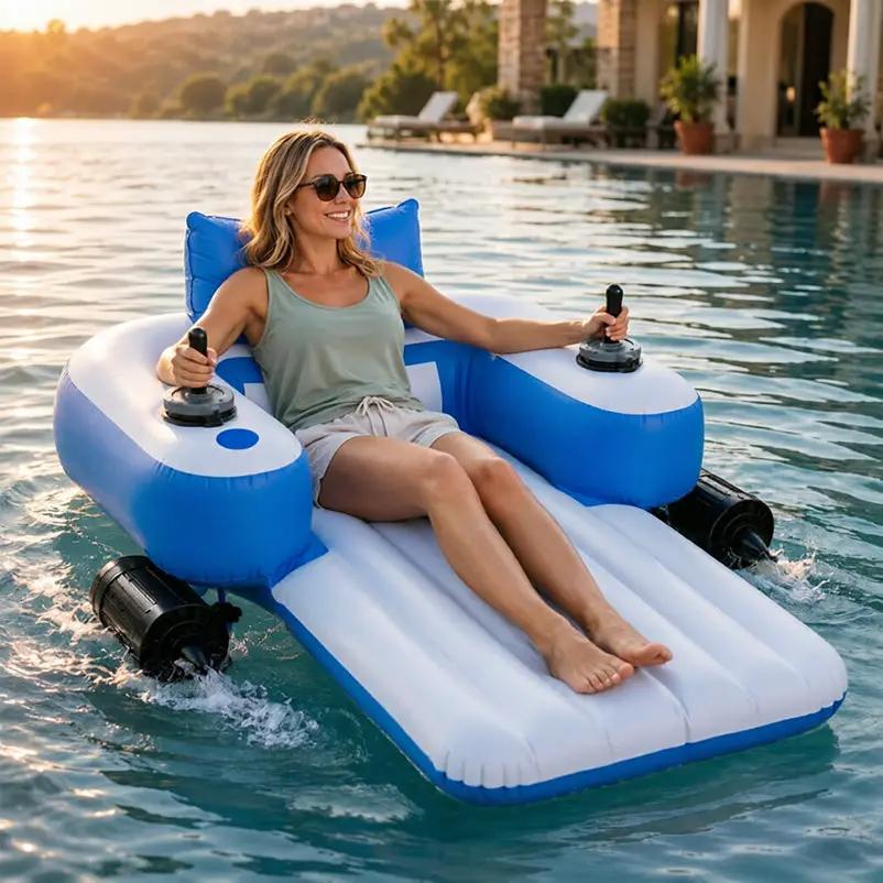 PowerFloat – Electric Propeller Inflatable Lounge Chair, Hands-Free Pool & Lake Cruiser by eprolo