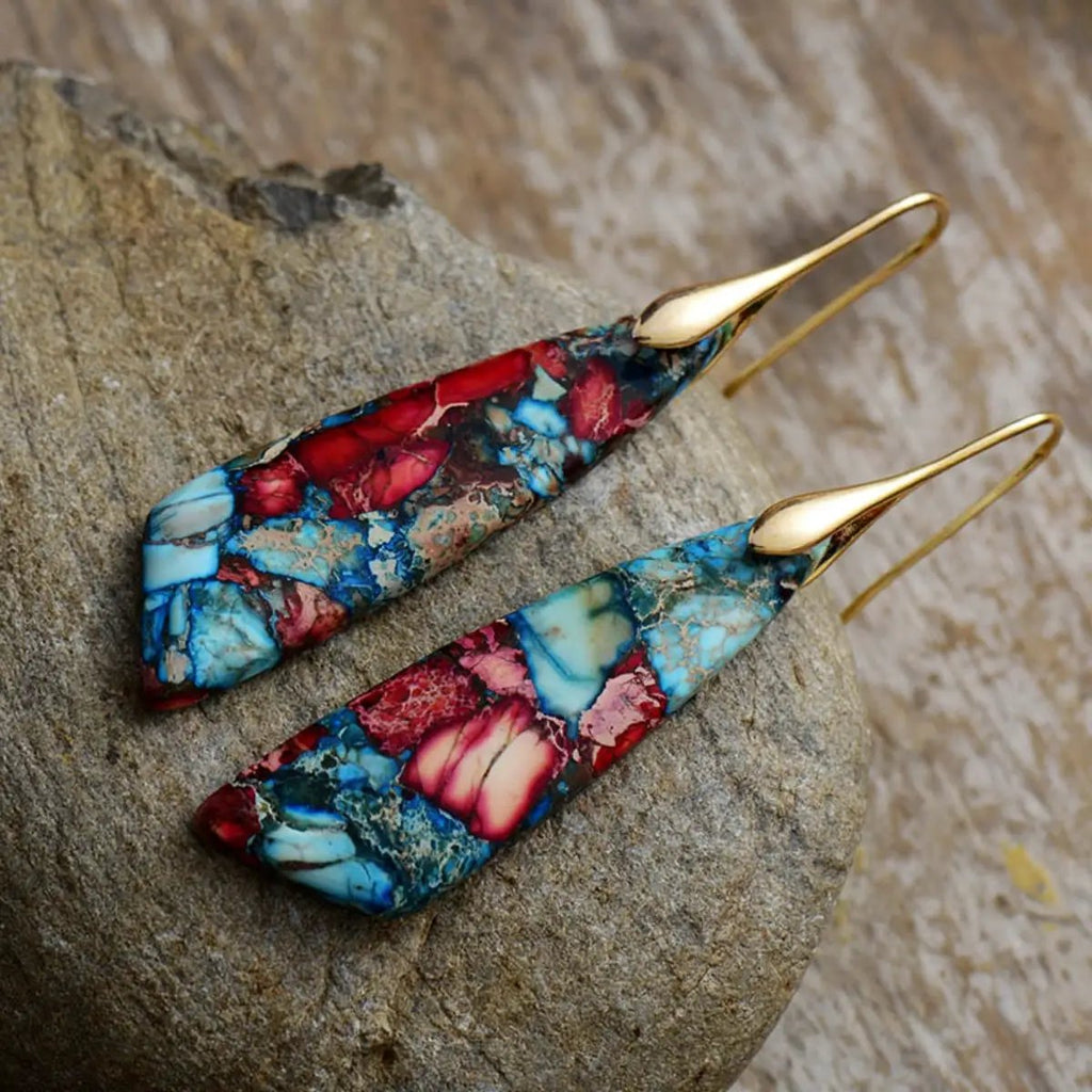 Geometrical Shape Dangle Earrings by Trendsi