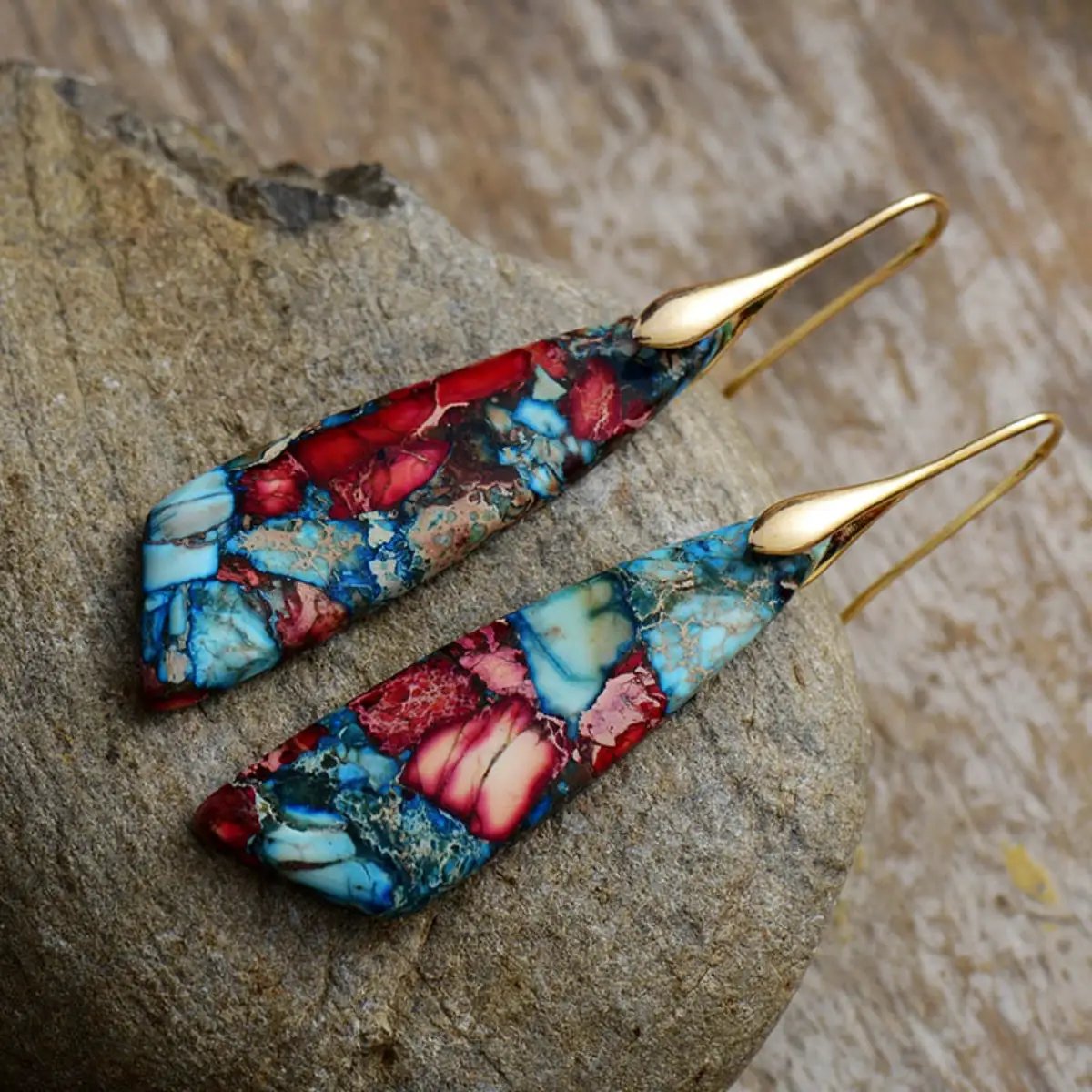 Geometrical Shape Dangle Earrings by Trendsi