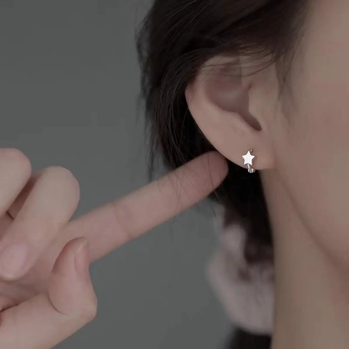 925 Sterling Silver Star Earrings by Trendsi