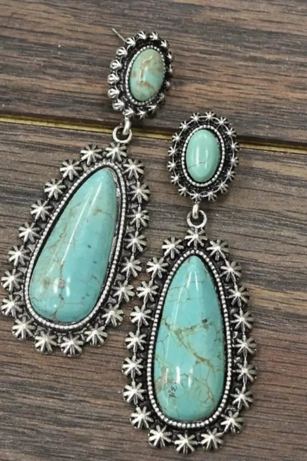 Artificial Turquoise Earrings by Trendsi