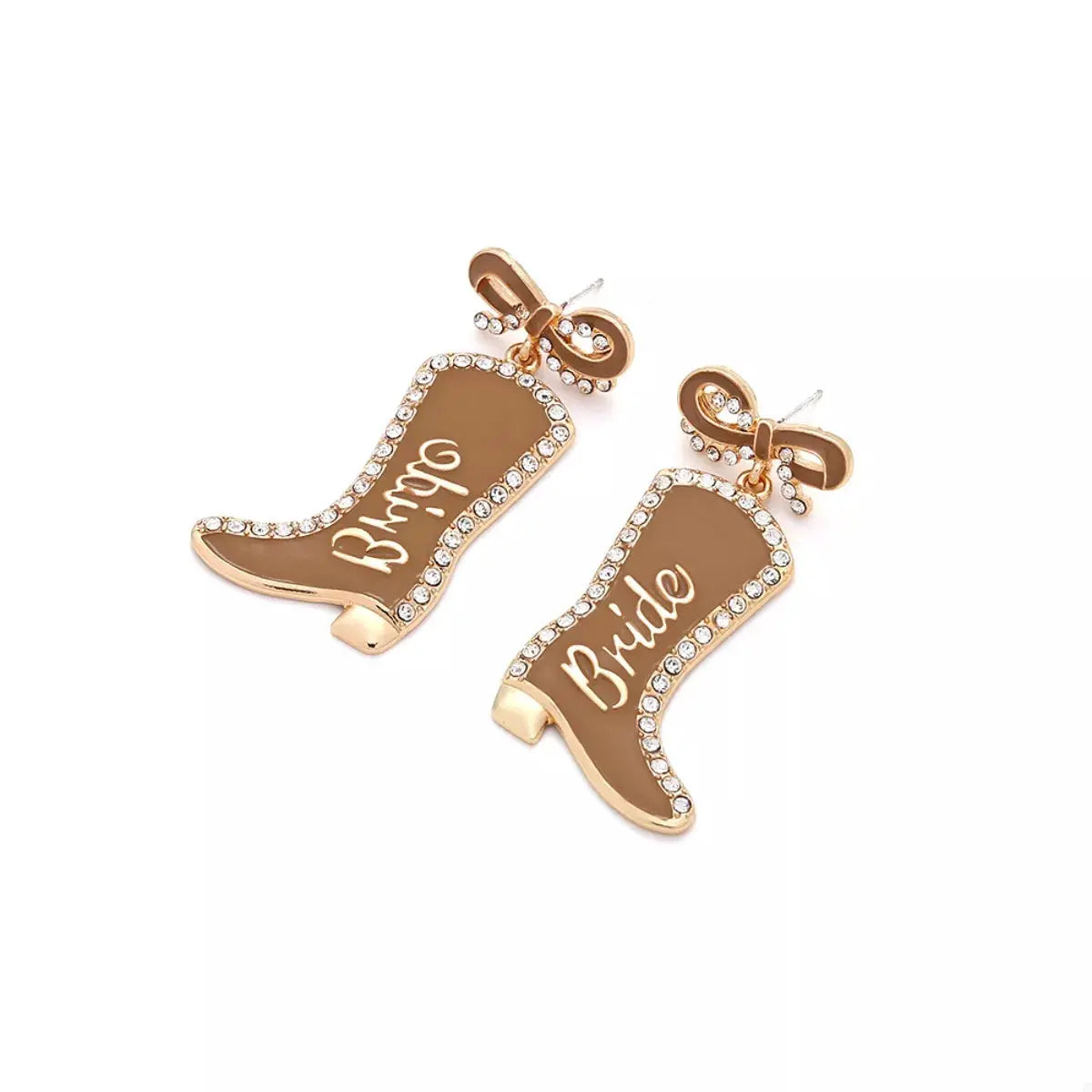 Cowgirl Boot Dangle Earrings with Bow by Trendsi