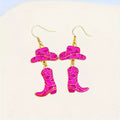 Cowboy Hat and Boot Dangle Earrings by Trendsi