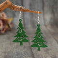 Christmas Tree Wooden Earrings by Trendsi