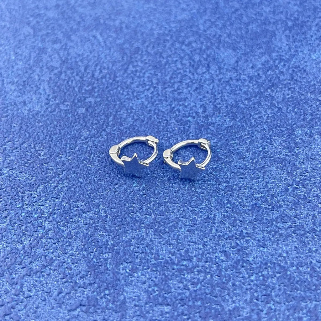 925 Sterling Silver Star Earrings by Trendsi