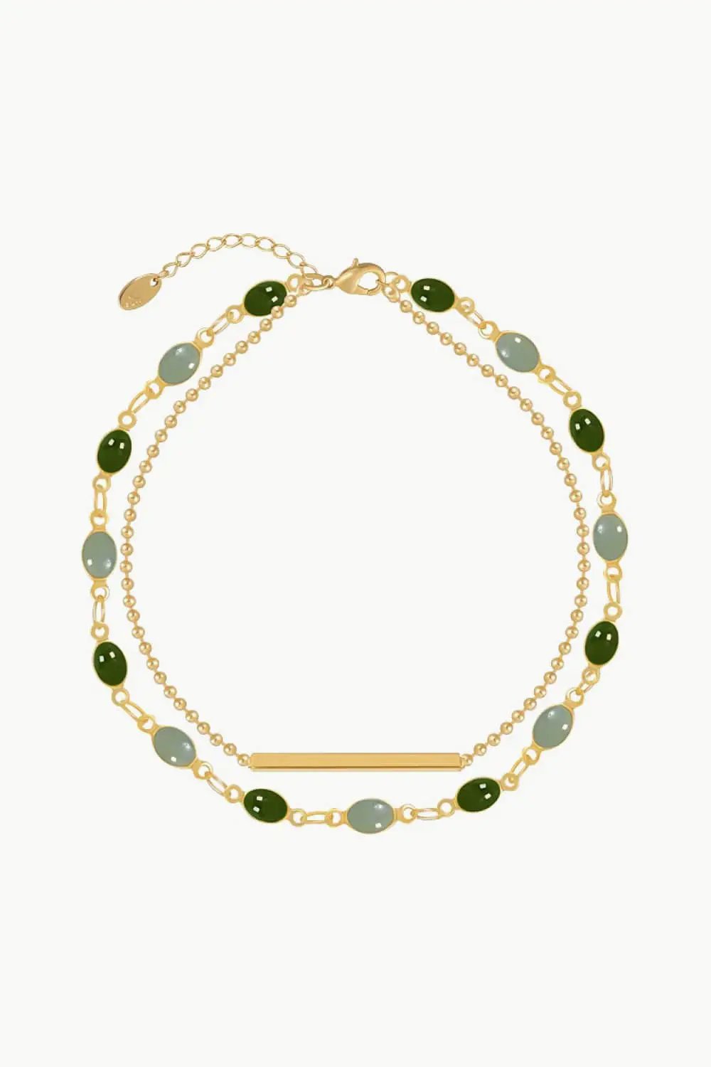 Alloy Double-Layered Bracelet by Trendsi