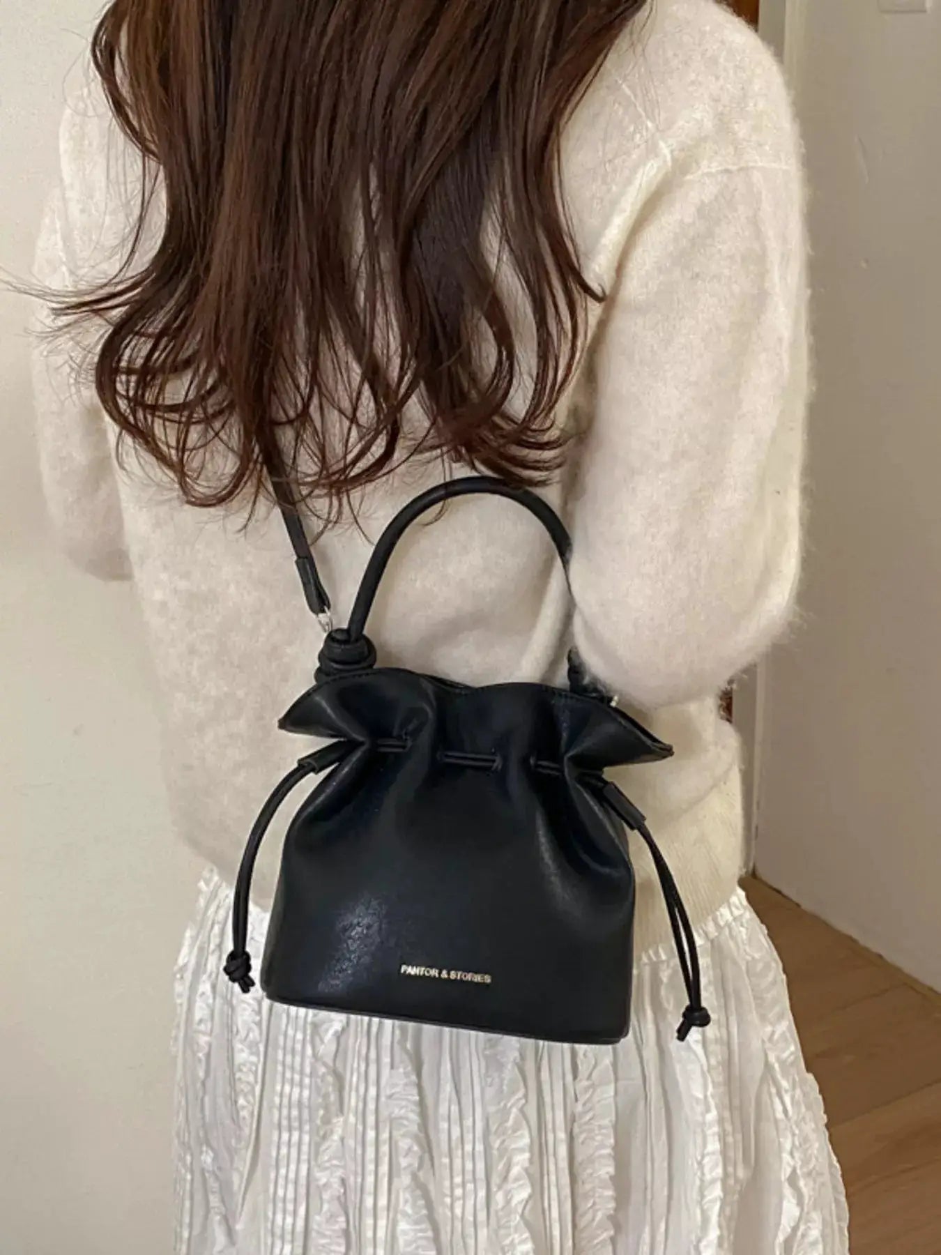 Drawstring Bucket Crossbody Bag by Trendsi