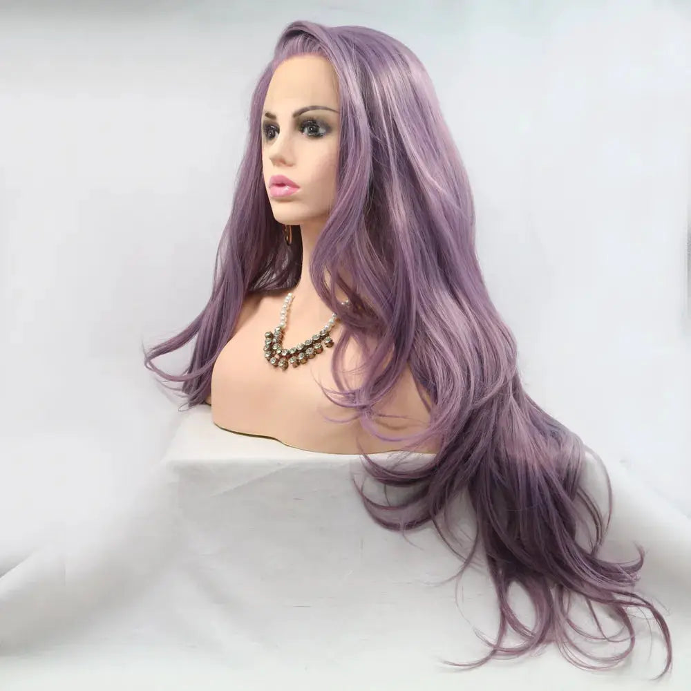 13*3" Lace Front Wigs Synthetic Long Wavy 24" 130% Density by Trendsi
