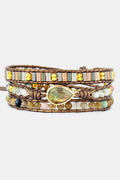 Handmade Triple Layer Beaded Bracelet by Trendsi