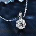 1 Carat Moissanite 925 Sterling Silver Pendant Necklace by Trendsi
